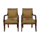 Paire de fauteuils en noyer de style restauration