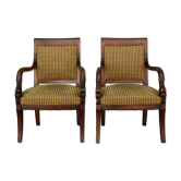 Pair of chairs in Walnut style catering
