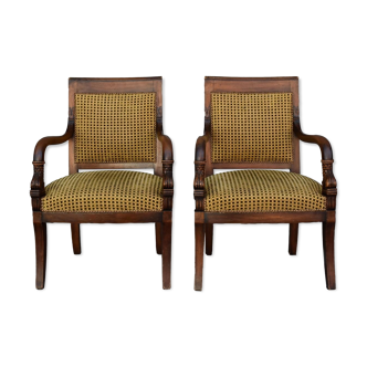 Pair of chairs in Walnut style catering