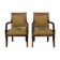 Paire de fauteuils en noyer de style restauration