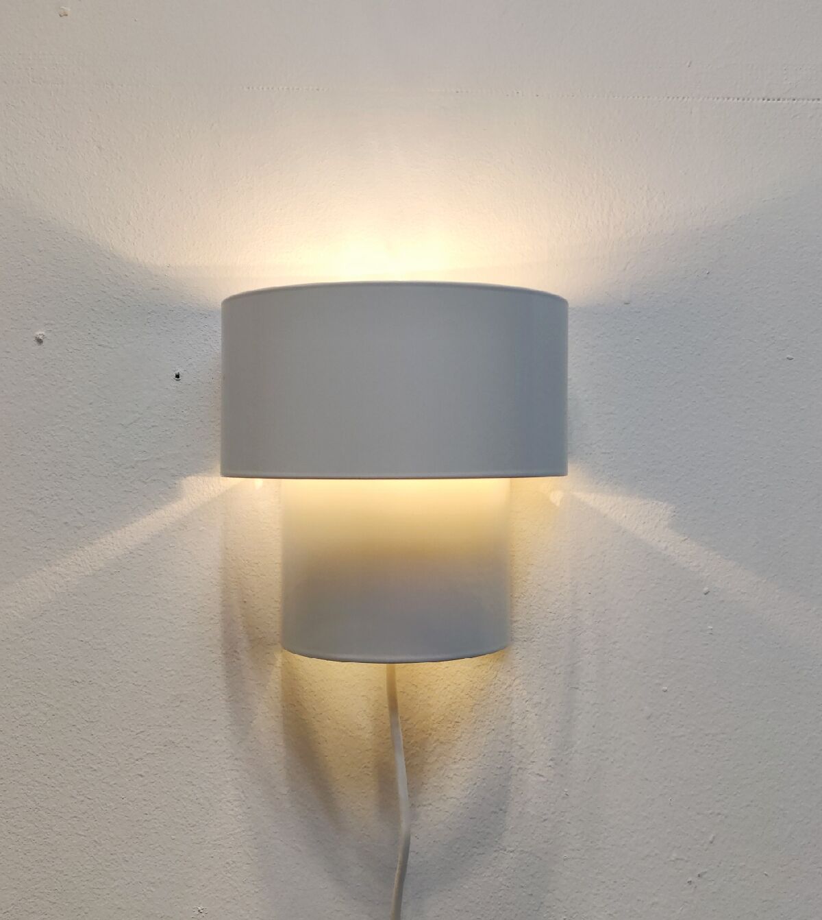 Minimalist white Ikea wall lamp