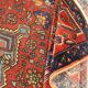 Handwoven rust wool carpet square oriental area rug - 134x136cm
