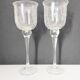 Two cracked glass lanterns 30.5 cm