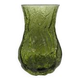 Vintage green glass vase