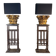 Pair of riveted wrought iron pedestals, circa 1900