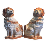 Set of 2 Dog Statues – Staffordshire – Ornament – Vintage Pair