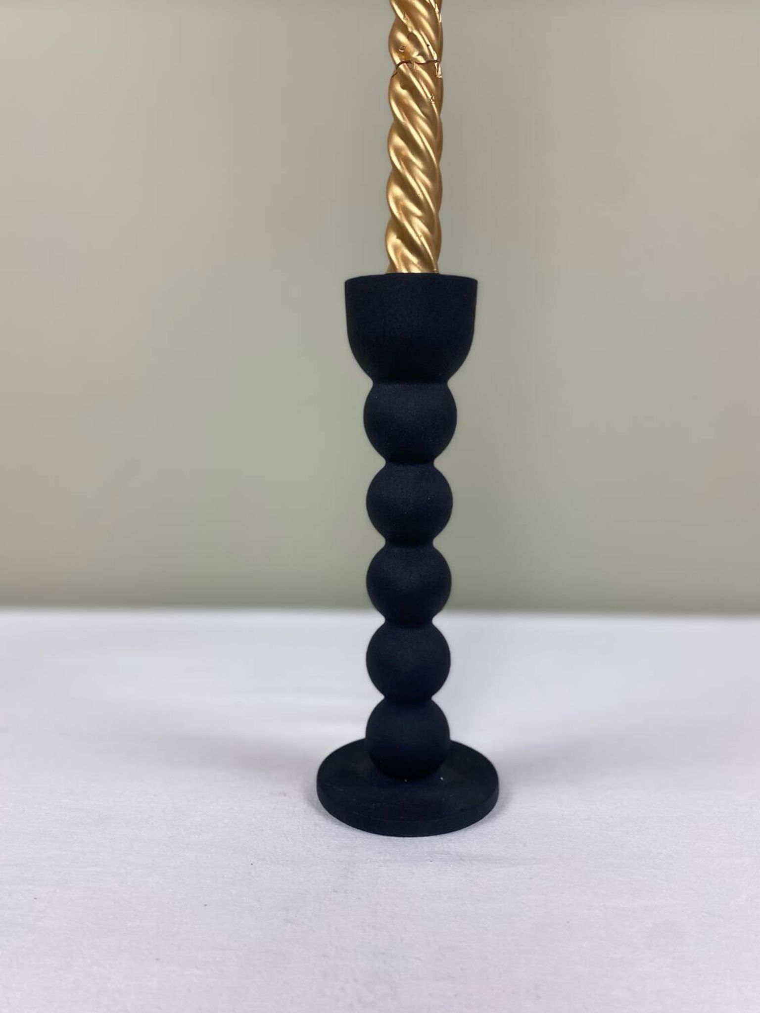 Vintage beaded candle holder