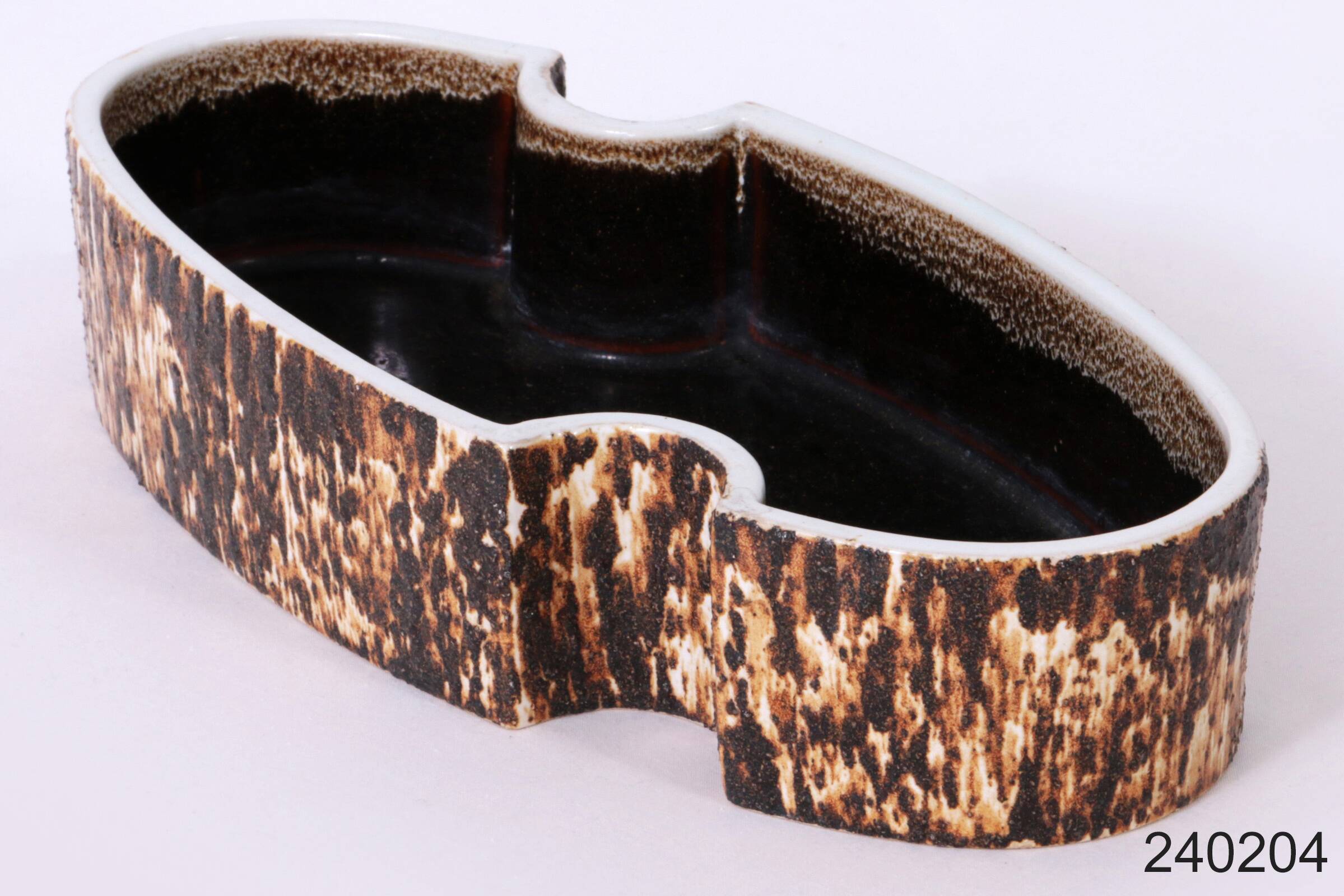 Vintage Yamasan Ikebana Bowl - Authentic 1960s Japanese Ceramic