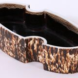 Vintage Yamasan Ikebana Bowl - Authentic 1960s Japanese Ceramic