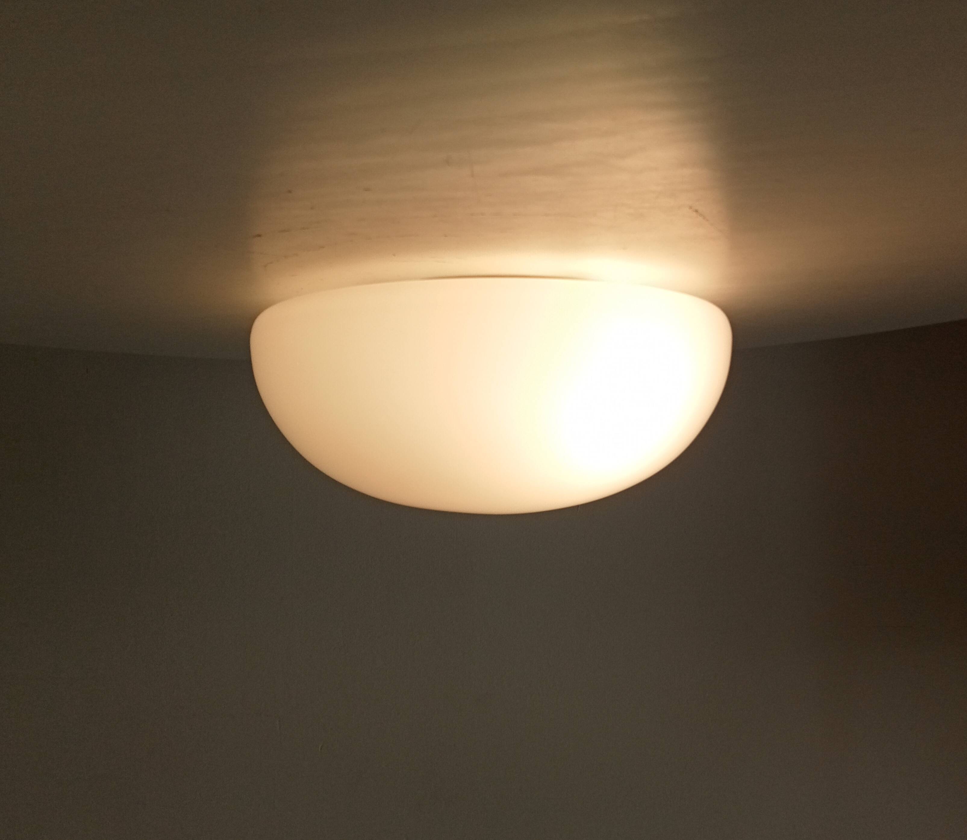 Vintage ceiling light in opaline from the 1960s.