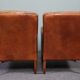 Set of 2 cowhide leather armchairs