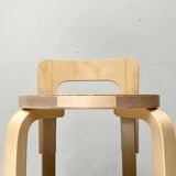 Mid-Century Modern High Stools K65 by Alvar Aalto for Artek, Finland, 2017, Set of 3