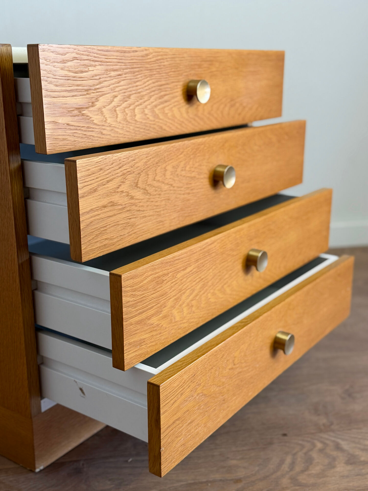 Caisson de bureau vintage à roulettes – 4 tiroirs