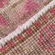 Tapis de couloir turc rose doux et marron 3x12, 86x374 cm