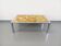 Large vintage coffee table in chrome metal, yellow onyx stone and resin from the 70s