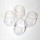 Set of 4 water glasses or whisky in Daum crystal signed 11 cm