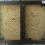 Painting Piet VOLCKAERT (1902-1973) HST Docked boats with urban marine crane