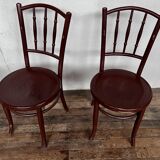 Series 4 wooden chairs 1950 fischel