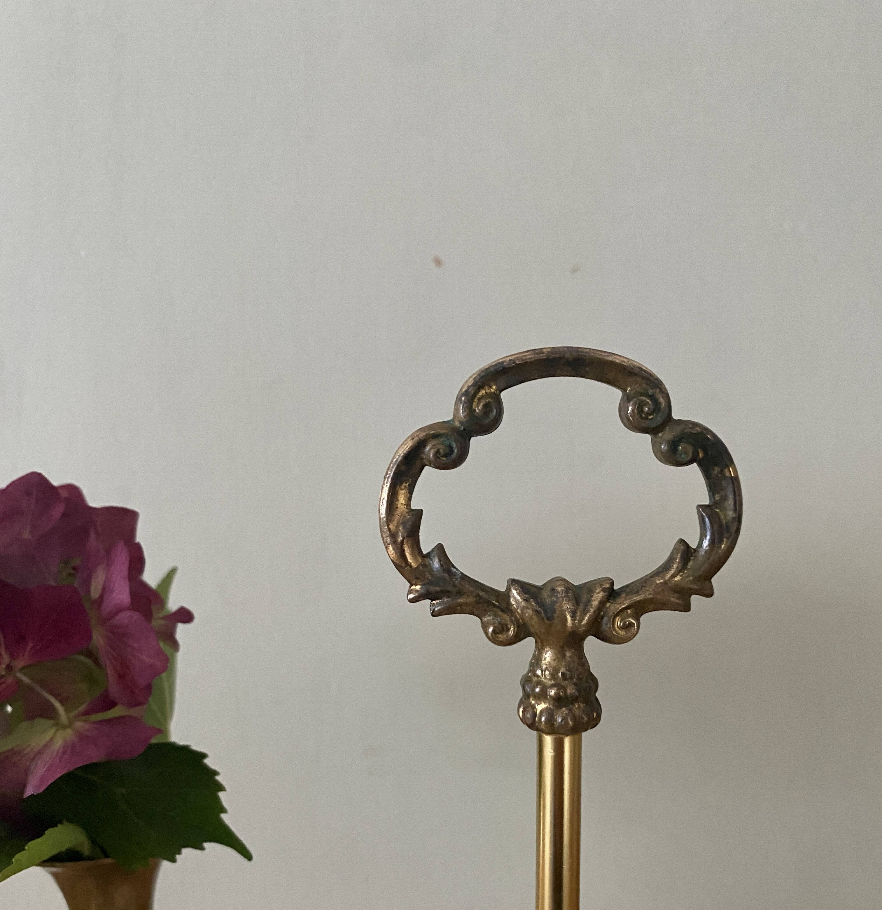 Servant or vintage jewelry holder in glass and brass