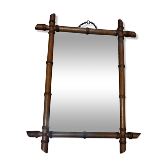 Wooden barber mirror 46x60cm