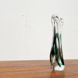 Vintage art glass vase by Max Verboeket for Kristalunie Maastricht, 1970s