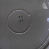 4 plates in faience of Badonviller F.B, floral motif, 20s