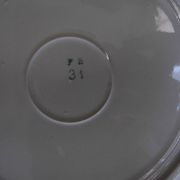 4 plates in faience of Badonviller F.B, floral motif, 20s