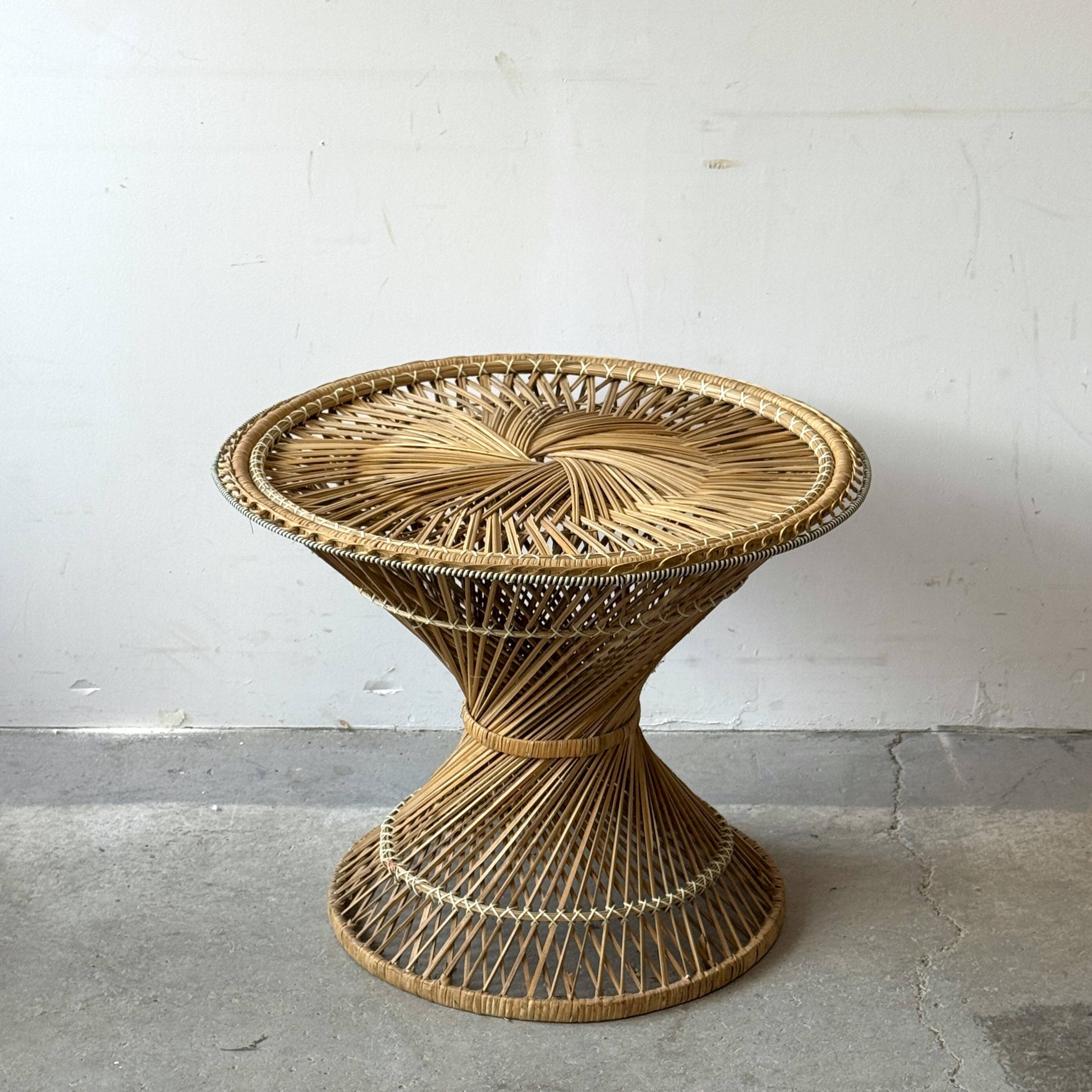 Wicker Coffee Table, Denmark, Vintage