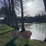 Pair of basket chairs