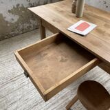1950s oak butcher's farm table