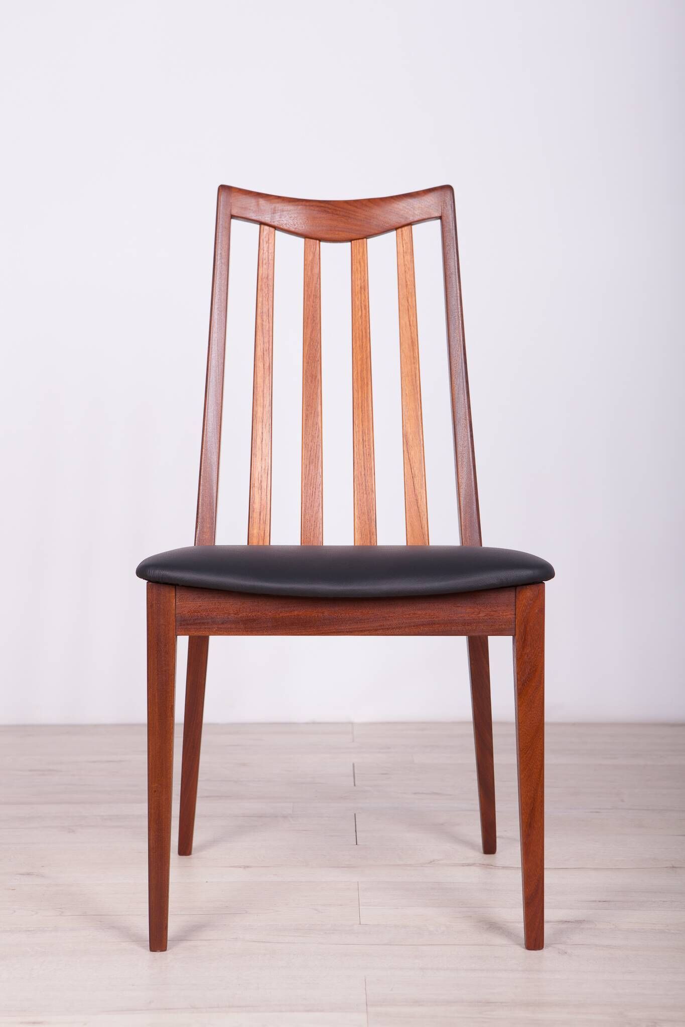 Vintage Teak and Leather Dining Chairs by Leslie Dandy for G-Plan, 1960s, Set of 4
