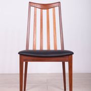 Vintage Teak and Leather Dining Chairs by Leslie Dandy for G-Plan, 1960s, Set of 4