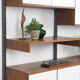 Teak and metal wall unit by Simplalux, 1960's