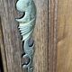 Very beautiful and old carved wooden wardrobe from the 19th century, small size, height 211 cm.