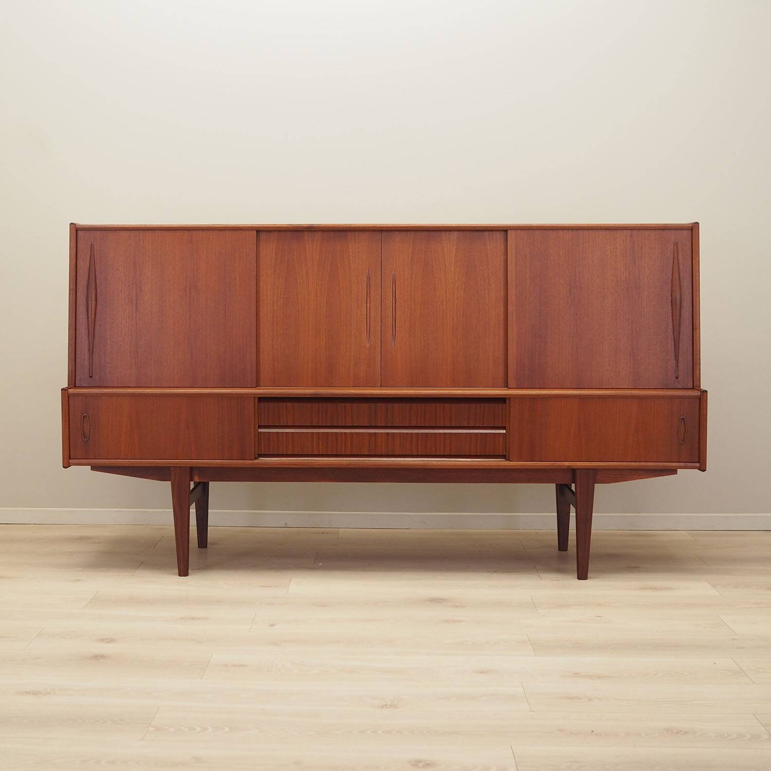 Teak highboard, Danish design, 1970s, production: Denmark