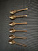6 gold mocha spoons – Paola Paris – 1950s – Boxed set