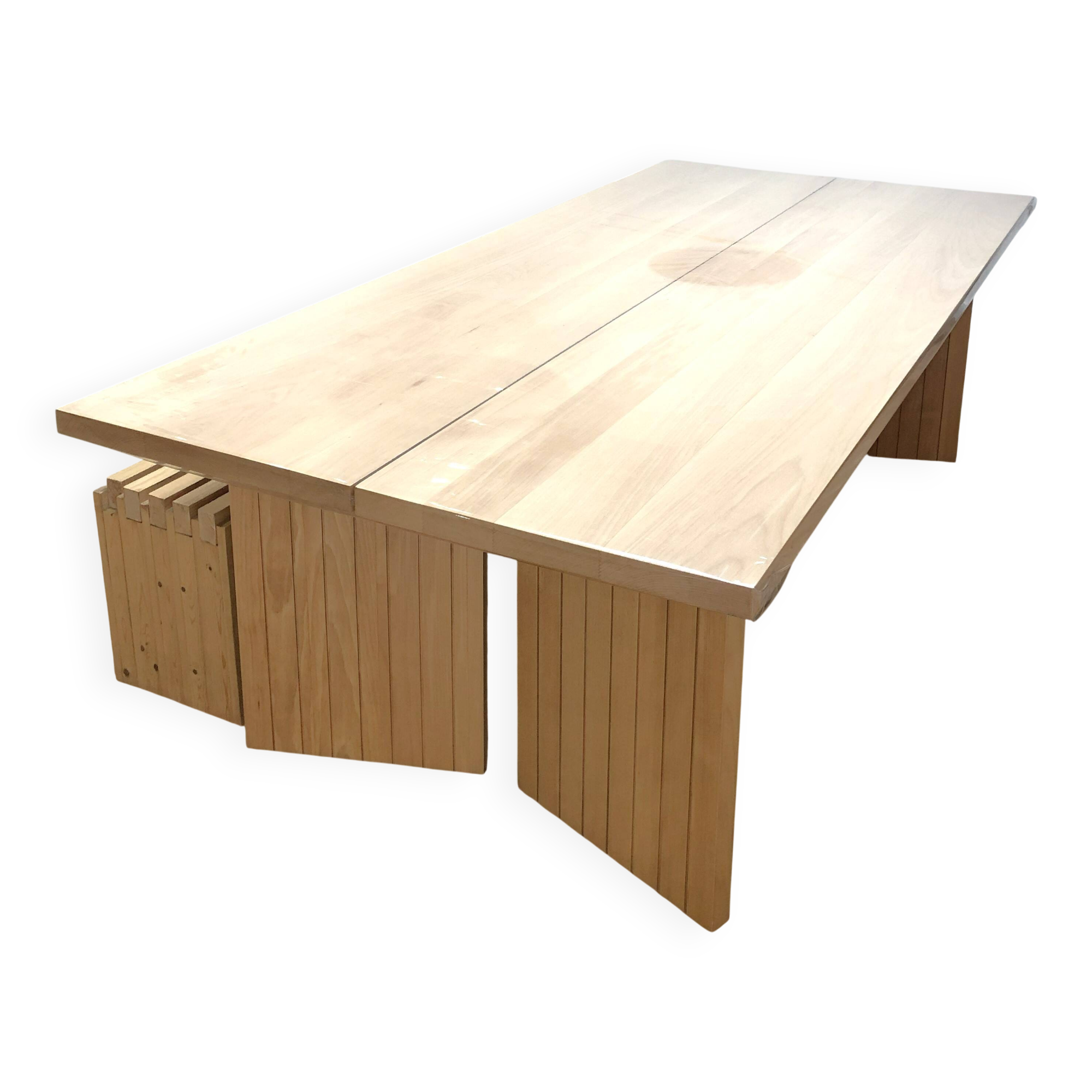 Solid wood dining table