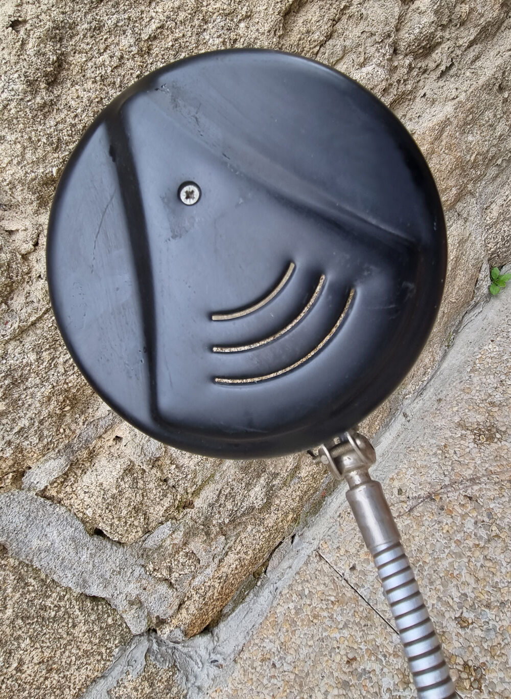 Bauhaus industrial desk lamp, metal, vintage, 50s