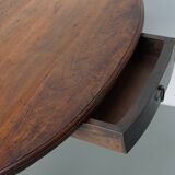 Large Oval Dutch Rustic Farmhouse Teak Dining Table
