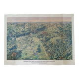 Bird's-eye view map of Frankfurt