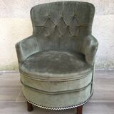 Velvet toad armchair