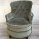 Fauteuil crapaud velours