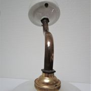 Pair of porcelain sconces brass glass of clchy white art deco
