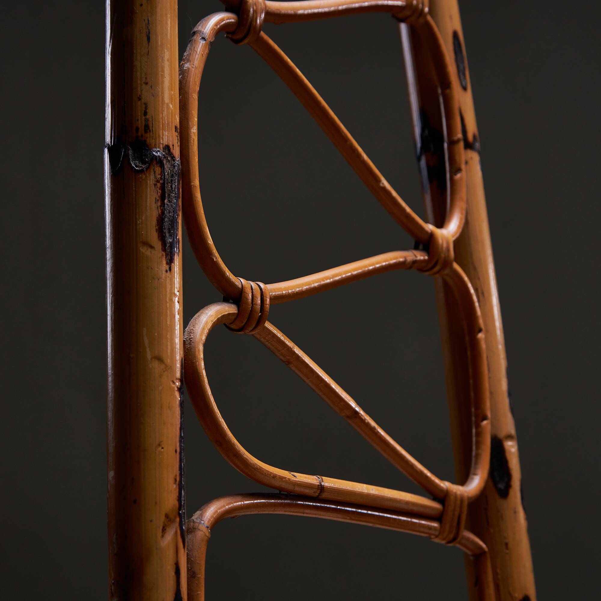 High Back Bamboo Chair, 1960s