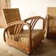 Art Deco Rattan and Teak Living Room Set from the 40s-50s.