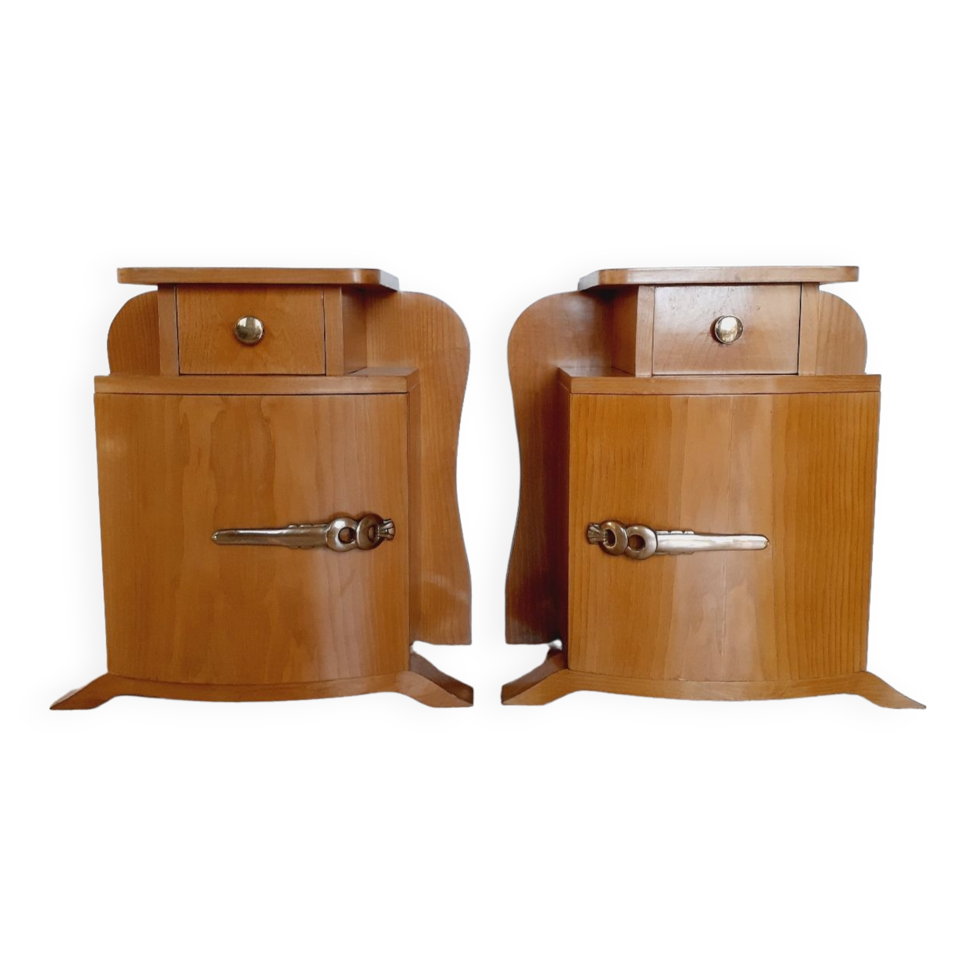 Pair of art deco bedside tables