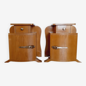 Pair of art deco bedside tables