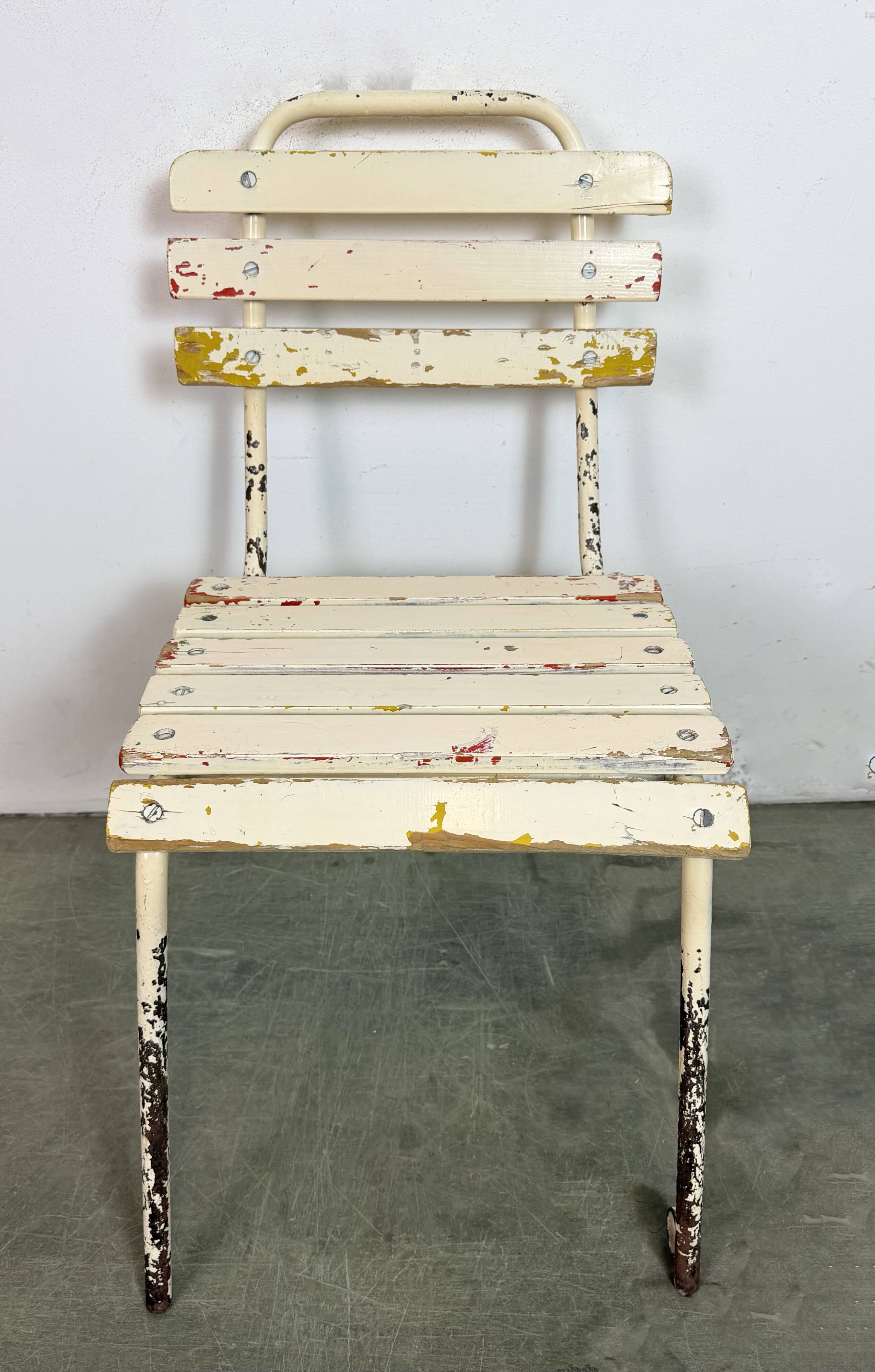 Vintage Beige Industrial Chair, 1960s