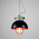 Dark purple industrial hanging light from TEP