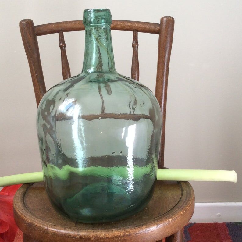 Demijohn green blown glass Viresa